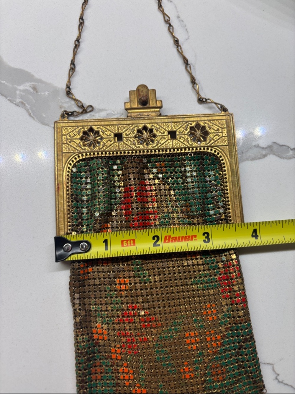 1920s Art Deco enameled mesh purse - Picture 13 of 13